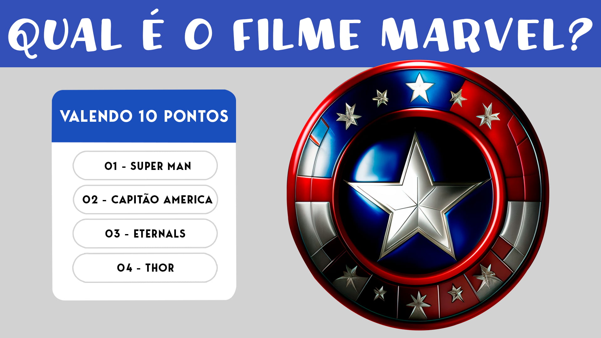 O que é o vídeo Quiz Adivinhar o Filme da Marvel pelo Personagem?